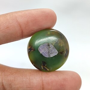 Sällsynt sten! Naturlig rund rubin fuchsit cabochon ädelsten | Rubin fuchsit slät cabochon sten | 34 karat cabochon för att göra hängsmycken