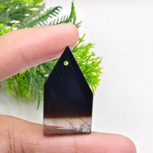 Natural Bi-Color Tourmaline Gemstone | Already Drill 1.5 MM Tourmaline | Faceted Gemstone Size 33x18 MM For Making Earrings Pendant Jewelry