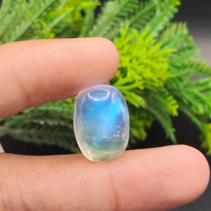 90% Clean Quality Rainbow Moonstone Cabochon Gemstone | Natural Rainbow Moonstone Oval Cabochon | Blue Flash Moonstone For Making Jewelry