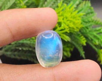 90% Clean Quality Rainbow Moonstone Cabochon Gemstone | Natural Rainbow Moonstone Oval Cabochon | Blue Flash Moonstone For Making Jewelry
