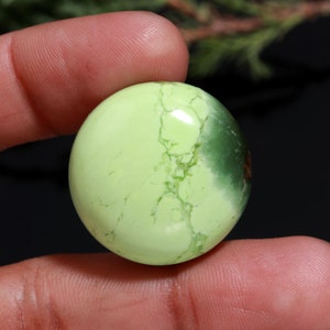 AAA Quality Chrysoprase Gemstone | Natural Chrysoprase Size 26 MM | Chrysoprase Cabochon Round Shape One Side Polished For Making Jewelry