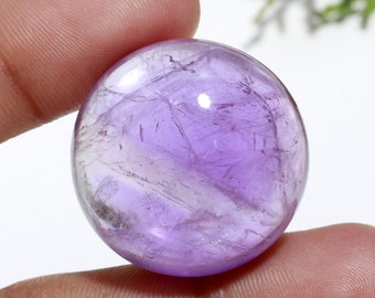 Top Quality Purple Amethyst Gemstone | Natural Amethyst Cabochon | Size 27 MM | Round Shape Cabochon For Making Jewelry