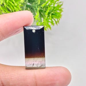 Natural Bi-Color Tourmaline Gemstone | Already Drill 1.5 MM Tourmaline | Faceted Gemstone Size 26x12 MM For Making Earrings Pendant Jewelry