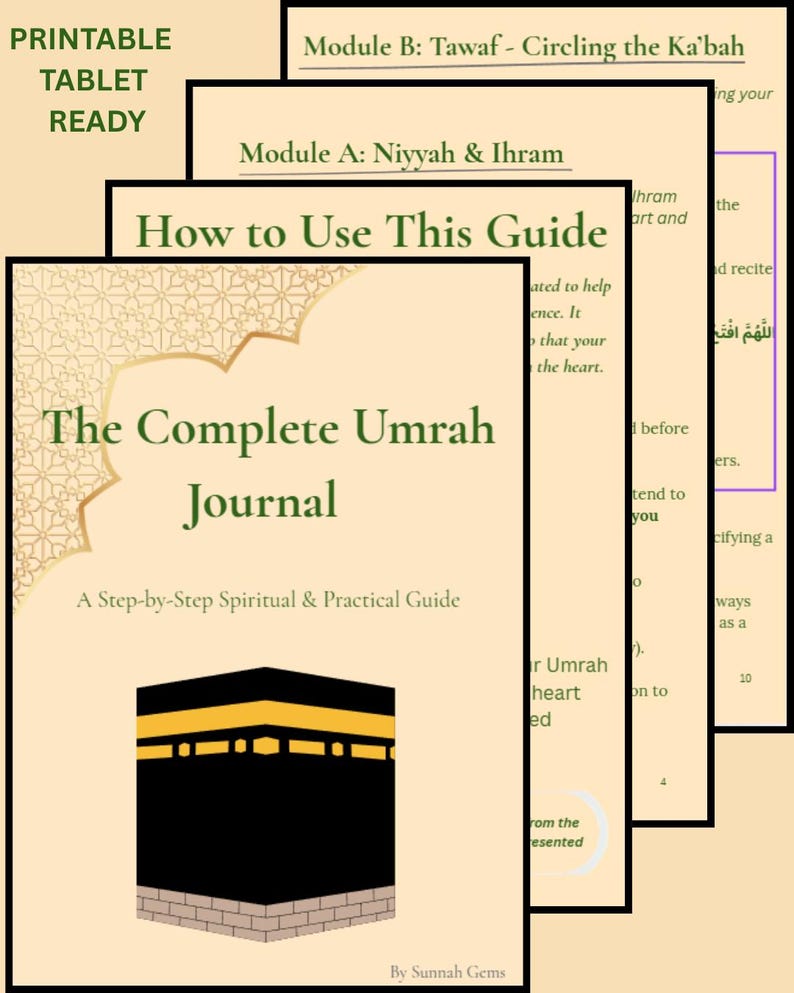 Umrah Booklet.pdf Umrah Journal & Step-by-step Guide (authentic Sunnah) | Spiritual ...