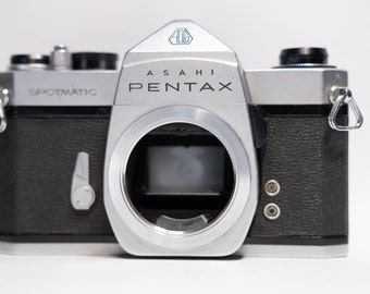 Pentax Spotmatic SP 35mm film Camera - working meter with battery adapter -Excellent+ - Tested, new light seals. m42 mount.