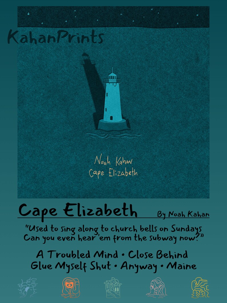 Cape Elizabeth Poster Digital Print Etsy