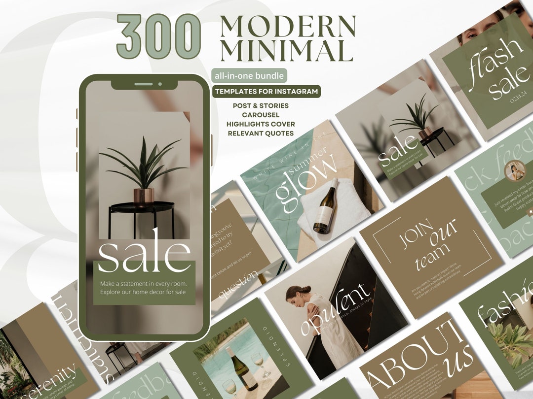 Canva Editable Minimalist Social Media Templates | Instagram Posts ...