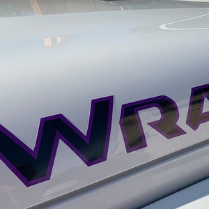 18-23 jeep WRANGLER hood decal sticker rubicon willys gladiator JT JL purple