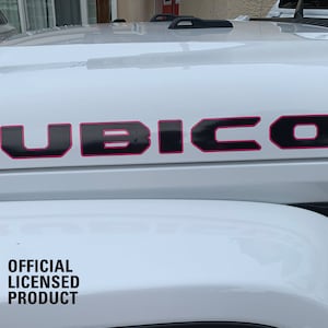 18-23 jeep RUBICON hood decal sticker wrangler sahara willys gladiator JT JL pink