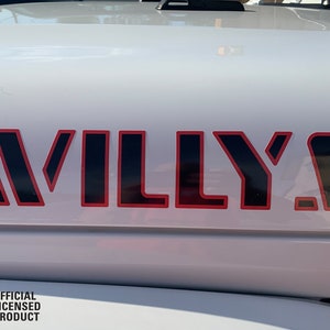 18-23 jeep WILLYS hood decal sticker rubicon wrangler sahara gladiator JT JL red