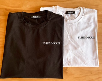 T-shirt con numeri romani - Basic&Polo - 20 colori diversi