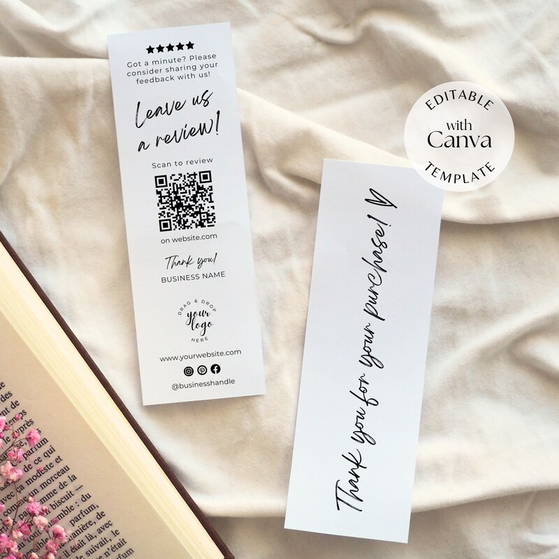 Thank You Bookmark - Etsy