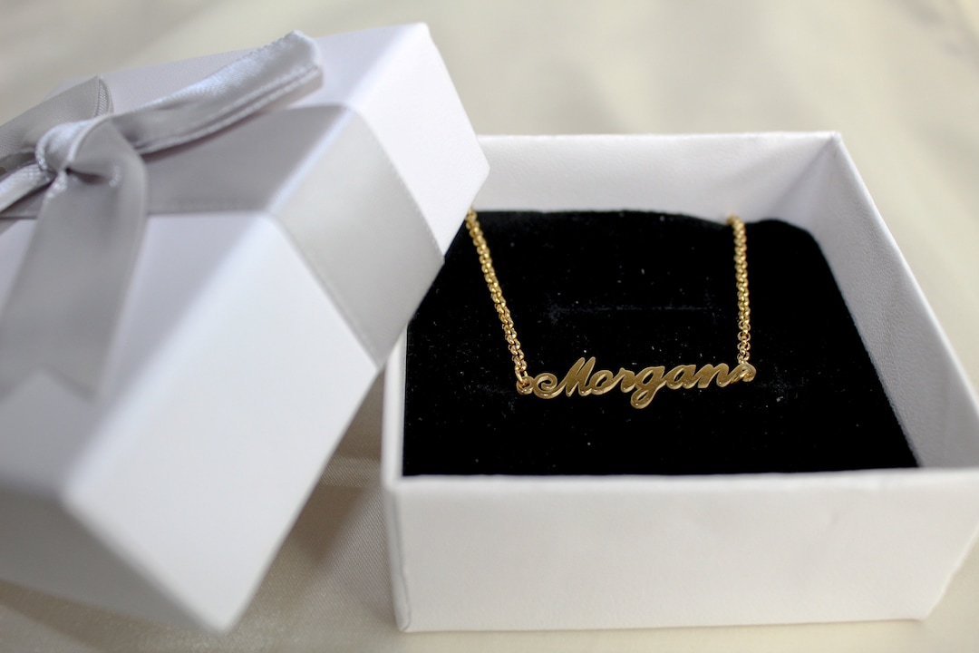 Custom Name Anklet Bridesmaid Gift Dainty Ankle Bracelet 18k Gold