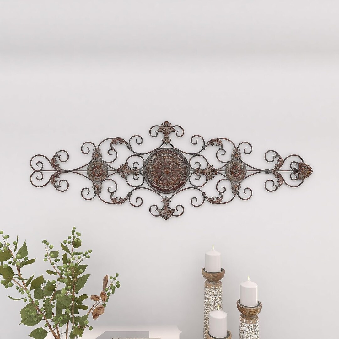 Metal Scroll Wall Decor Vintage Wall Decor Rustic Wall - Etsy