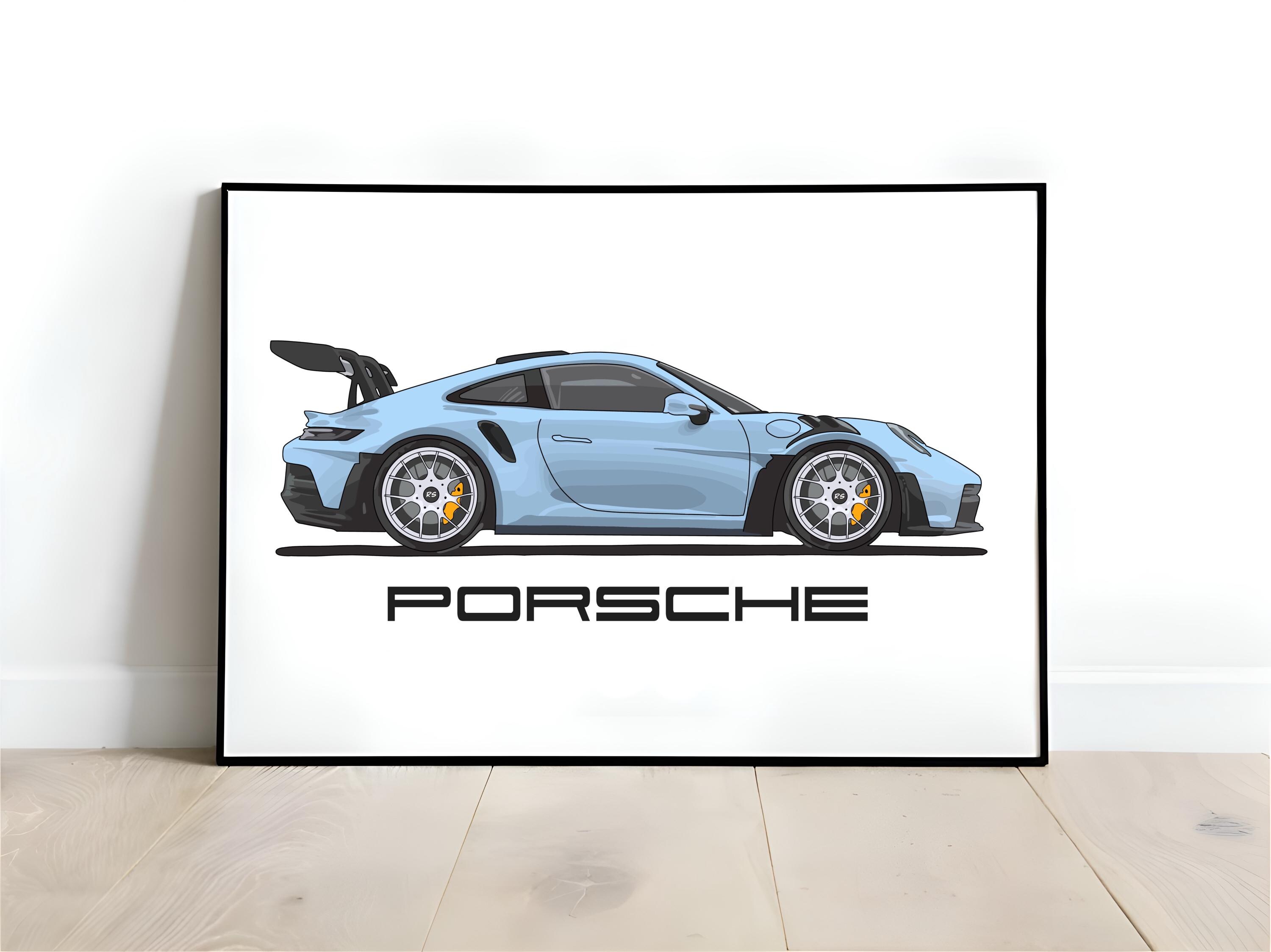 Skateboard Porsche 911 Board Art Print | Edition Limitée
