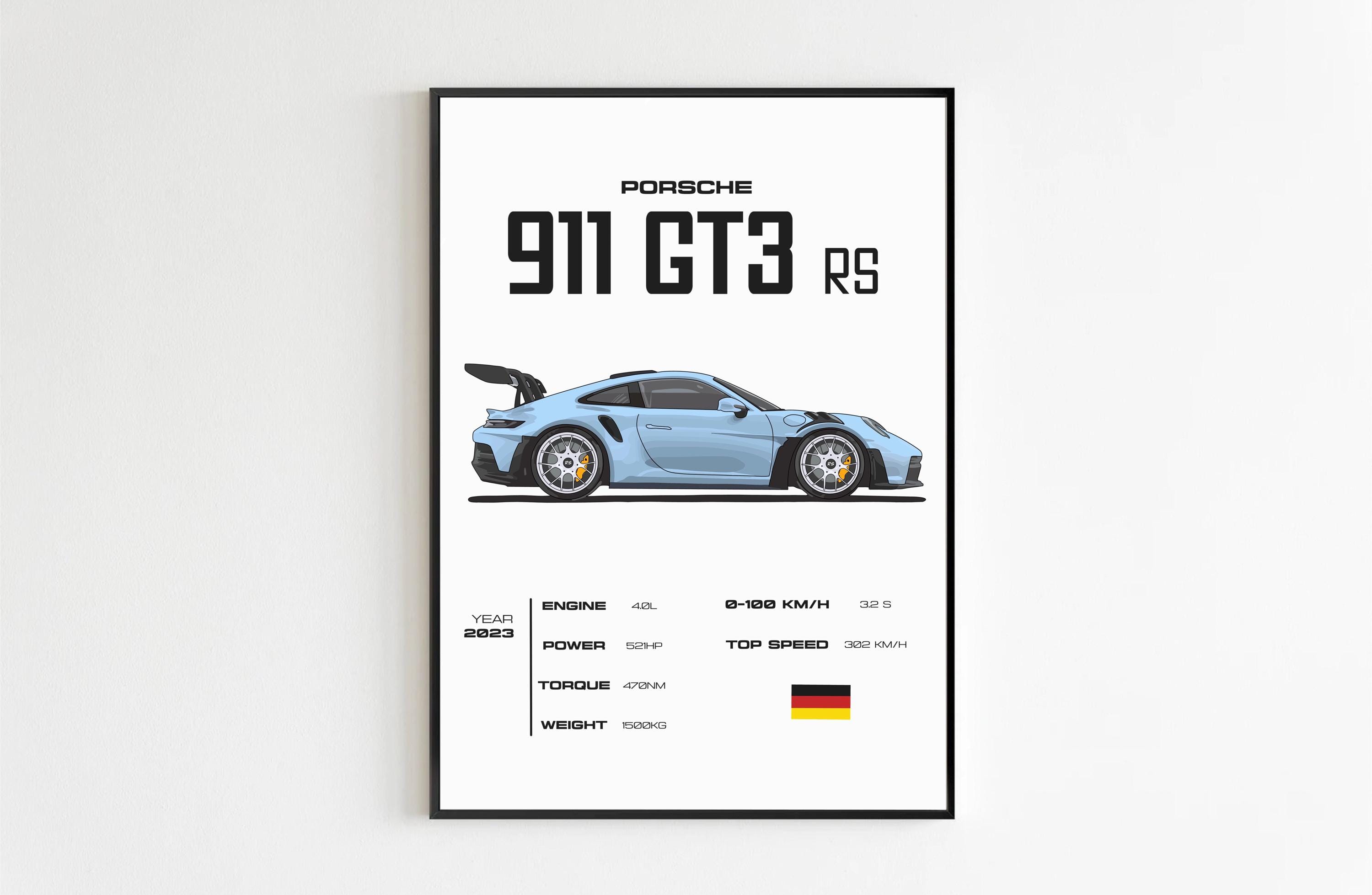 ポルシェ 911 GT3 RS 2023、ポルシェ ポスター、911、車のポスター 