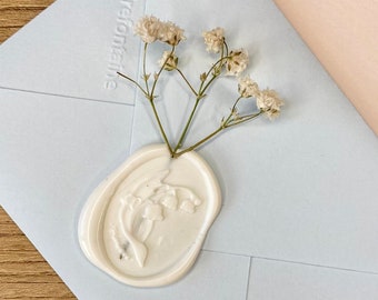 6 "Coquette" wax seal stickers with real dried flowers l Collection of self-adhesive wax seals l wax stickers.