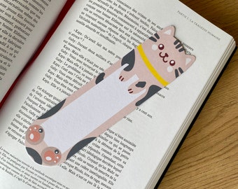 Beige cat bookmark - Cat bookmarks