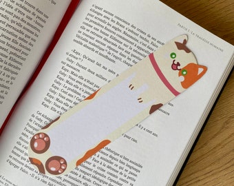White and red cat bookmark - Cat bookmarks