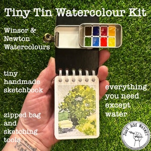 Mini Watercolour Painting Set/Travel Kit/Field Kit - everything you need except water