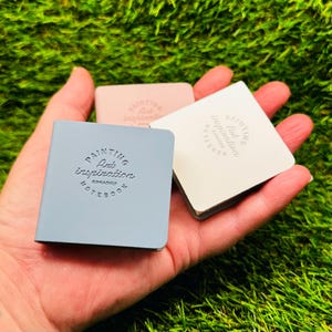 Tiny Colourful Sketchbooks, 5cm x 5cm, thick paper 200gsm, vegan-friendly image 6