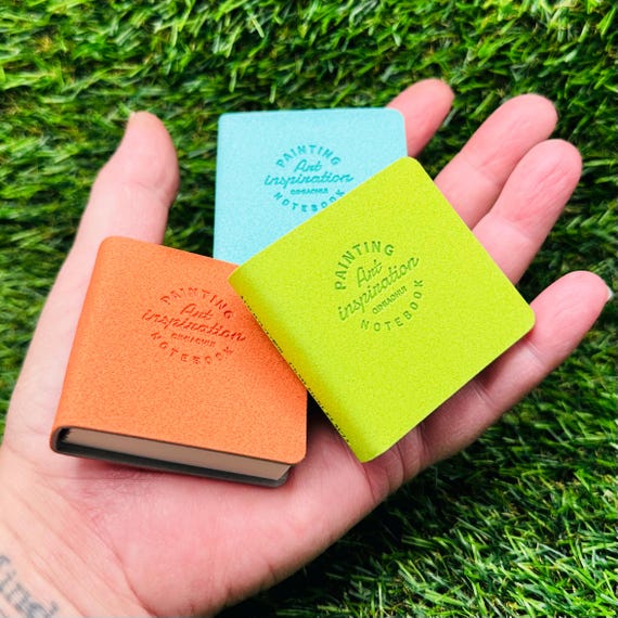 Tiny Colourful Sketchbooks, 5cm x 5cm, thick paper 200gsm, vegan-friendly