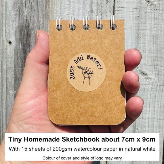 Watercolour Sketchbook: handmade, 200gsm cold-pressed watercolour paper
