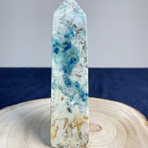 Exclusive Sodalite Obelisk - Handmade Artwork, 742g, 170x45x45mm from Afghanistan