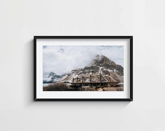Bow Lake Sunrise Print – Canadian Rockies Landscape Poster