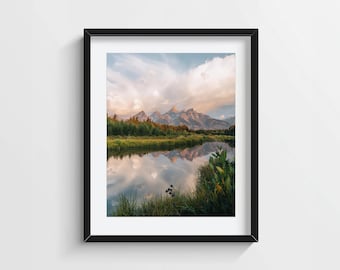 Grand Teton Sunrise Print: Snake River Overlook, Wyoming Landscape