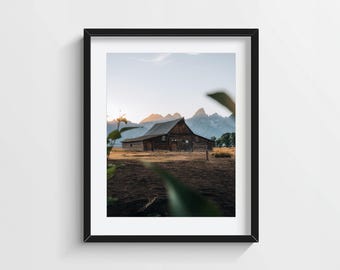 Moulton Barn Sunrise Print, Grand Teton National Park, Wyoming Wall Art