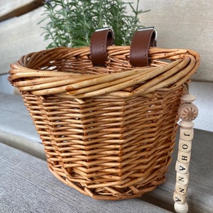 Fahrradkorb / Kinder / Weidenkorb / Mini / Braun / Personalisiert / Geschenk / Korbliebe / Vintage