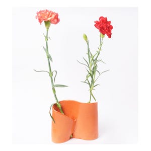 Jarrón decorativo naranja
