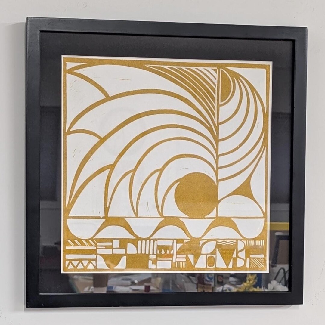 Golden Age Abstract Relief Print - Etsy