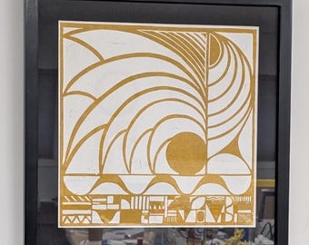 Golden Age Abstract Relief Print