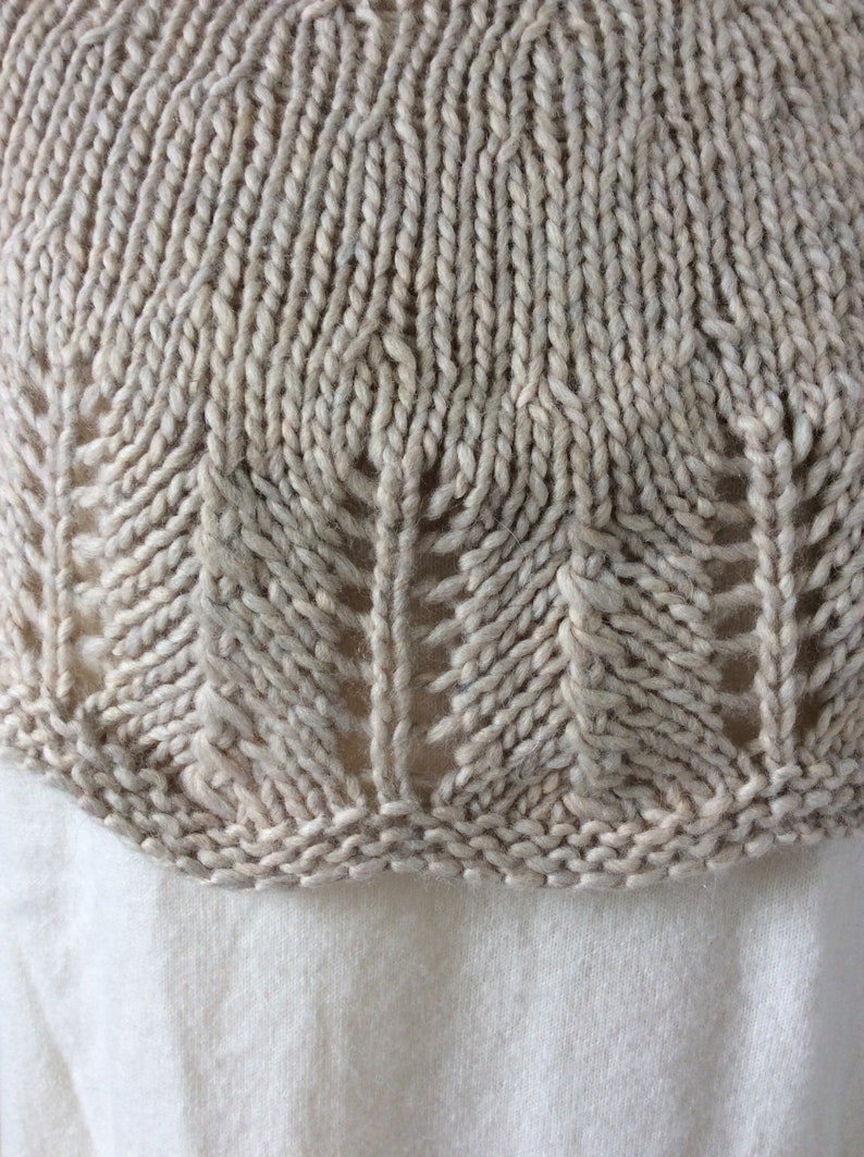 Lace shoulder cover, alpaca/wool, beige image 3