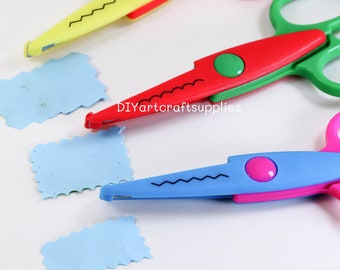 Zigzag line cut scissors for crafting, wavy line cut scissors, lace border scissors, children art and craft tool scissors