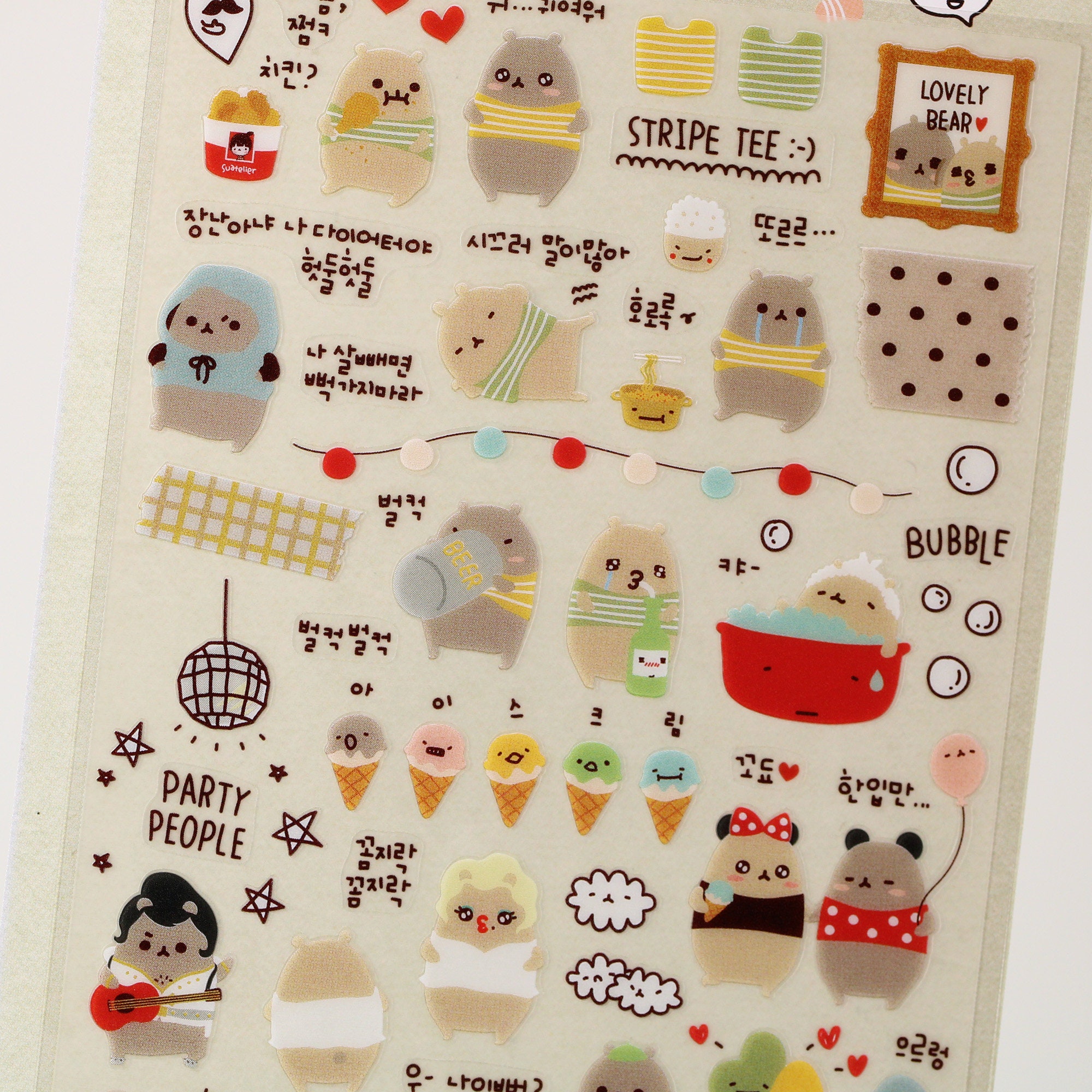 Kawaii Bear Stickers, Cute Rabbit Bunny Stickers, Lovely Bear Stickers ...