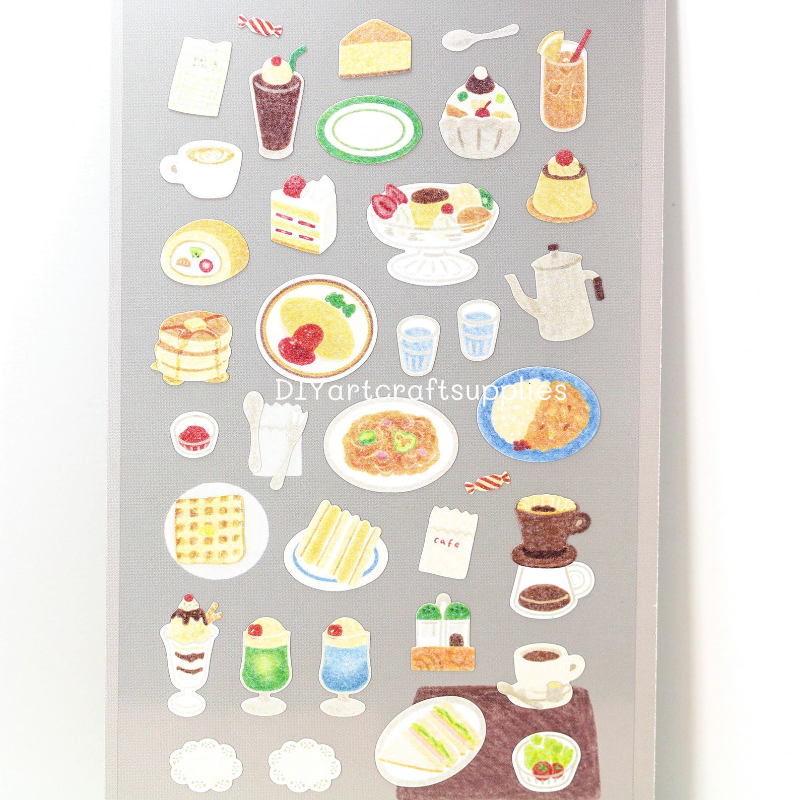Bread and Dessert Food Sticker Sheet, Bakery Bread Stickers, Dessert ...