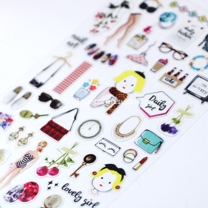Girl Text Sticker Girl Stuff Sticker Sheet, Daily Girl Stickers, Lovely Girl Stickers ...