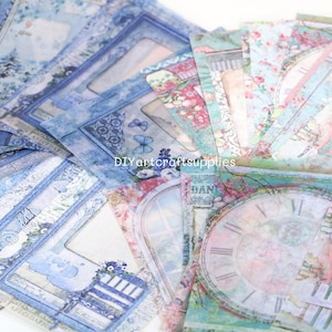 20 pezzi di carta da lettere per scrapbooking con carta oleata, carta per cornici per scrapbooking effimera, carta per lettere decorativa, 4 x 5,5 pollici
