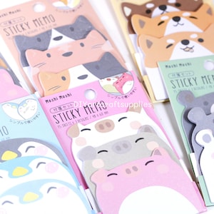 Cute animal sticky notepads, rabbit sticky notepads, bear sticky notepads, pig sticky notepads, penguin sticky note, cat, dog sticky note