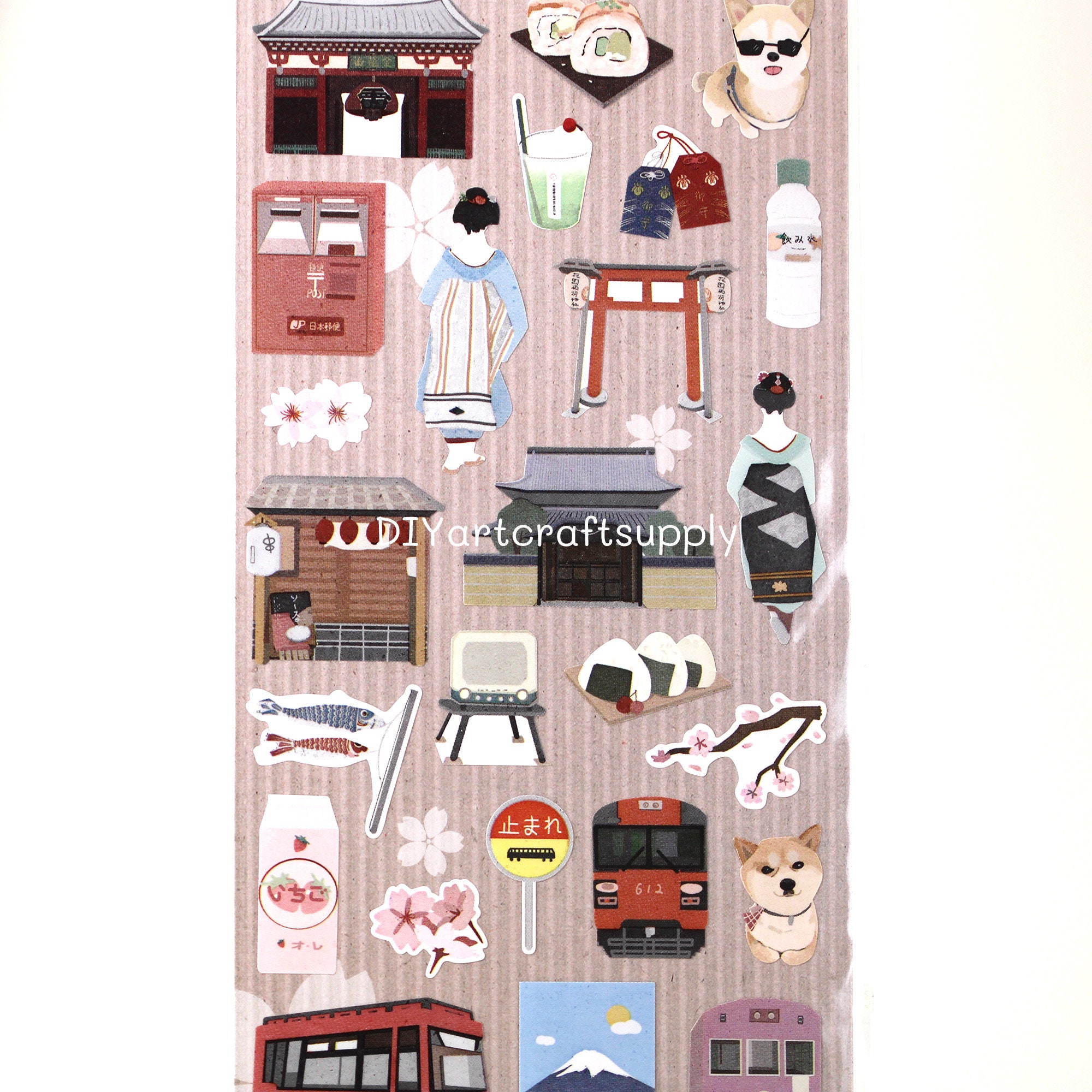 Japan Travel Stickers Korea Travel Sticker Japanese Town - Etsy