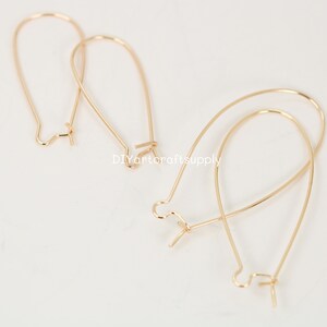 10 Stück Lot 18k vergoldetes Kupfer Kidney Ohrhaken, Ohrhaken, Zubehör, Ohrhaken, nickelfrei, nickelfrei