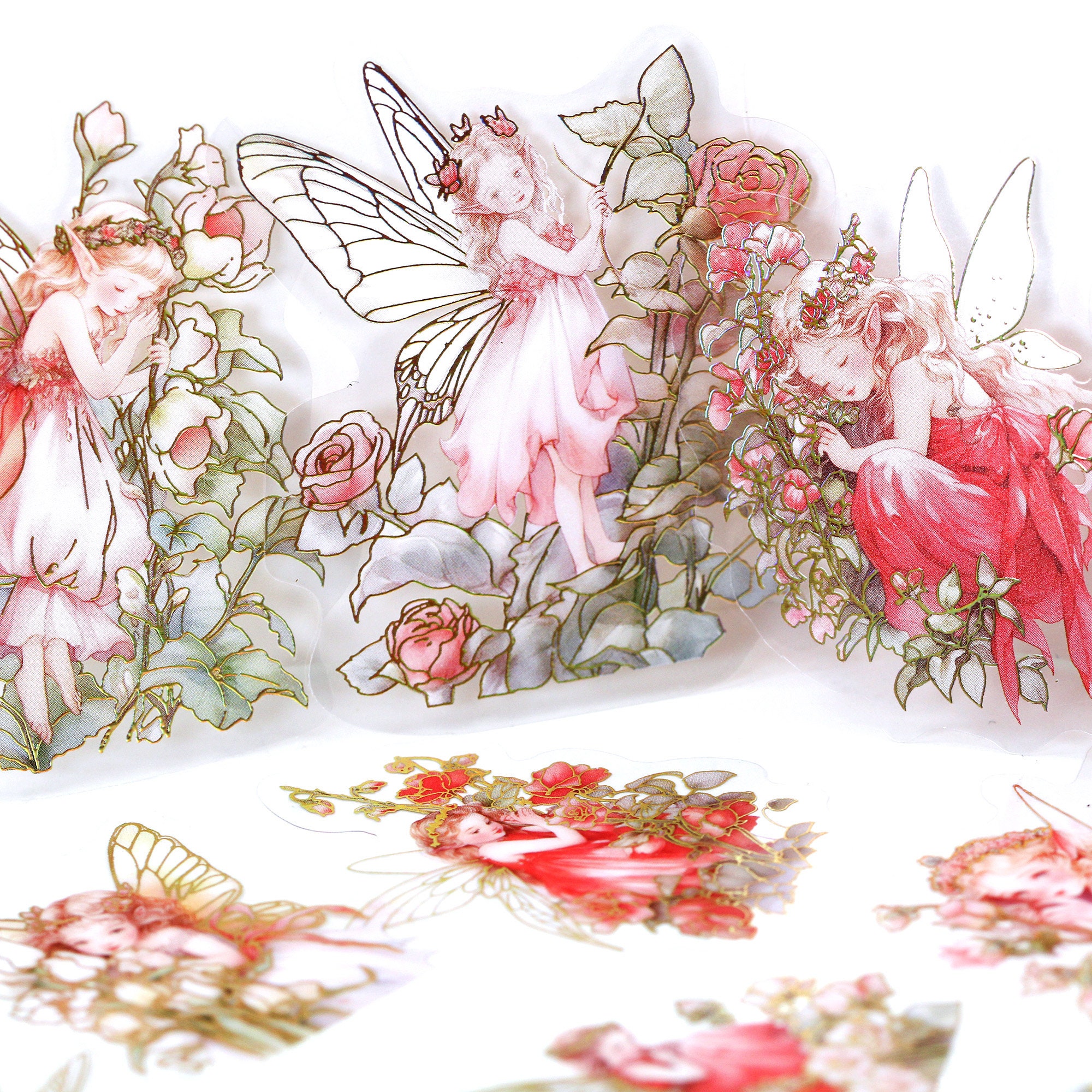 Fairy Flying Sticker 30 Pcs Fairy Stickers, Fantasy Fairy Stickers, Gold Foil Stickers ...