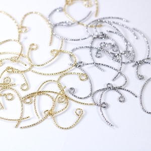 10 Stück Lot24k vergoldet Messing Textur Draht Ohrring Haken Ohrring Erkenntnisse DIY Ohrringe Zubehör