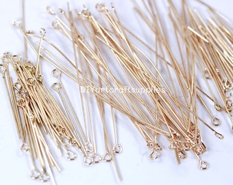 thumbnail image 2 of Yao-bye 100Pcs Yellow Gold Filled Copper Ball Head Pins - 0.5x30mm, Jewelry Making Findings 2 of 5