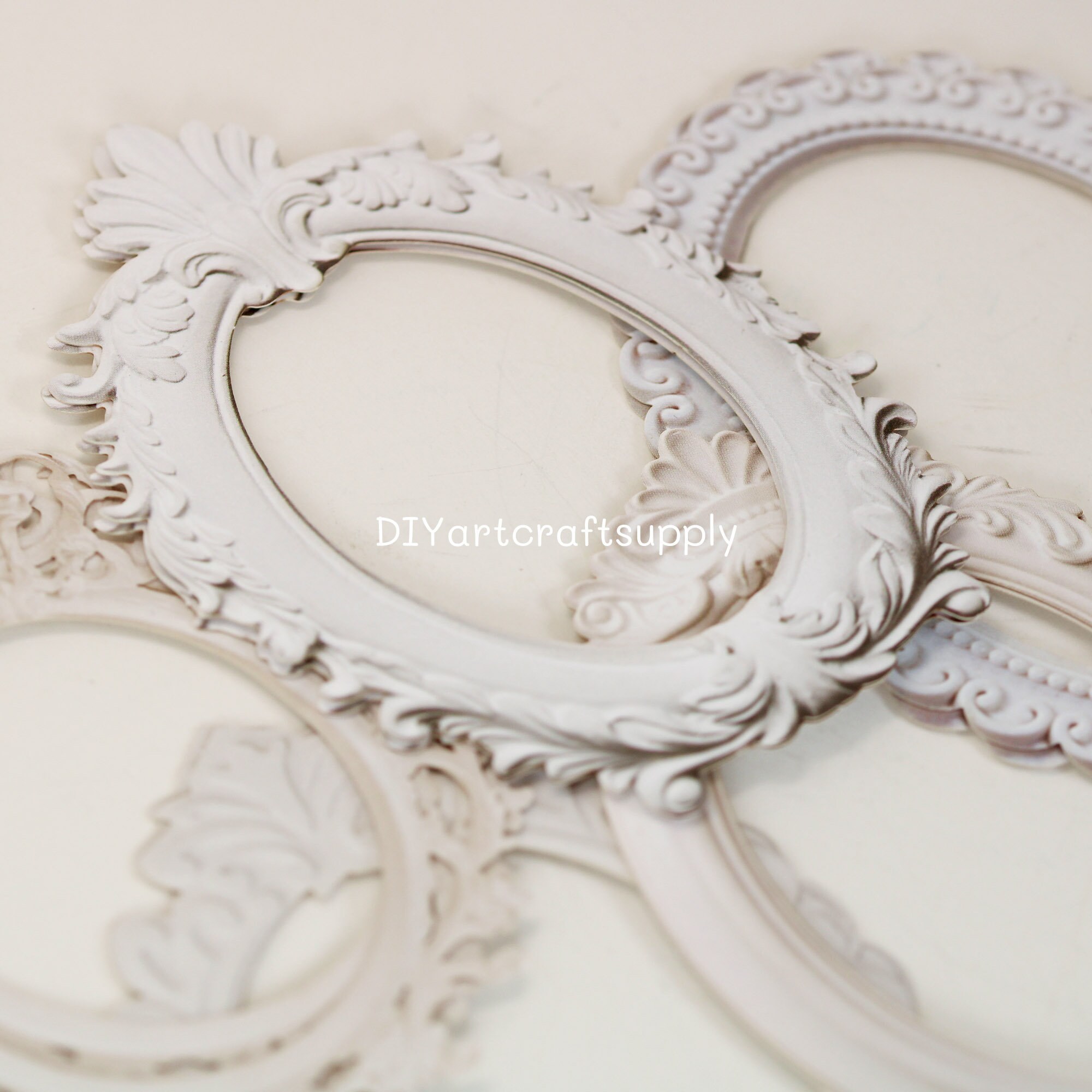 10 Pcs Pack White Roman Paper Picture Frame and Mirror Frame, Cardstock ...