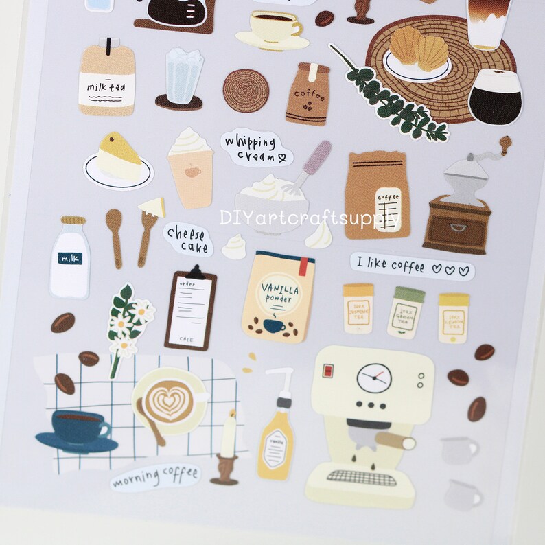 Coffee Lover Stickers, Bakery Lover Stickers, Coffee and Bakery ...