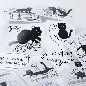 Hilarious & Funny Cat Waterproof Sticker Pack - 30pcs